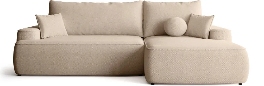 Meble Dla Dzieci|Meble Młodzieżowe>BROMARKT Beżowy rozkładany narożnik z funkcją spania CARMELLO