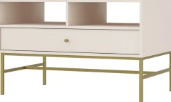 Ławy I Stoliki>Lempert Beżowy stolik kawowy z szufladą do salonu TOKEN beż piaskowy