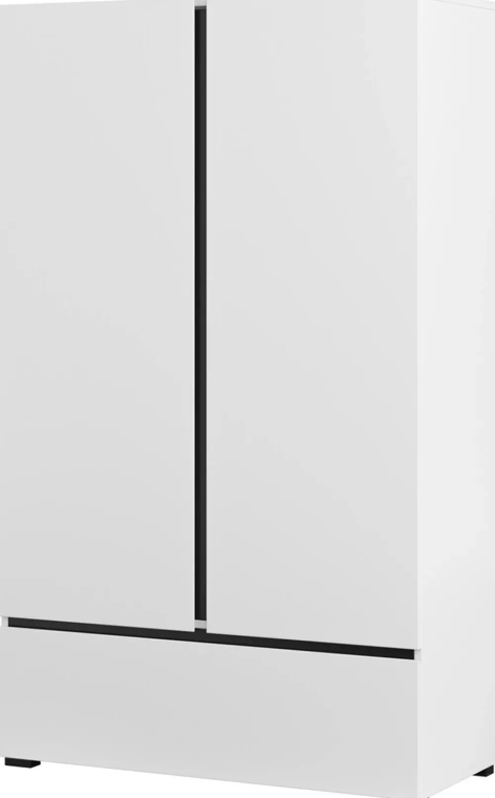 Meble Młodzieżowe|Zestawy Mebli Do Sypialni>Helvetia Biała bieliźniarka z szufladą i półkami 90 cm CROSS biały