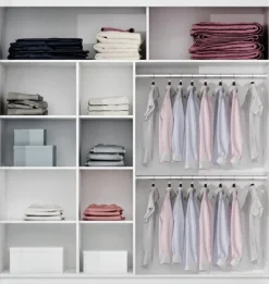 Szafy Dwudrzwiowe|Szafy Z Lustrem>Stolar Biała dwudrzwiowa szafa przesuwna 203 cm z lustrem PROTON