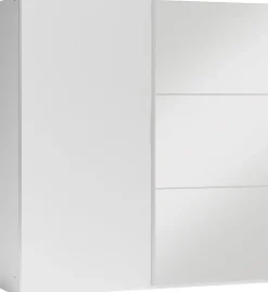Meble Dla Dzieci|Szafy Dwudrzwiowe>Stolar Biała dwudrzwiowa szafa przesuwna z lustrem 150 cm VASCO biały