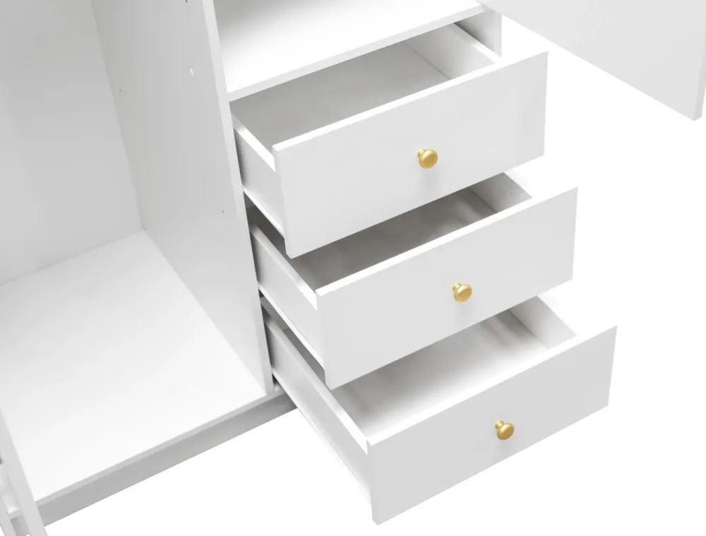 Meble Dla Dzieci|Zestawy Mebli Do Przedpokoju>Stolar Biała dwudrzwiowa szafa uchylna z lustrem 100 cm SELMA biały