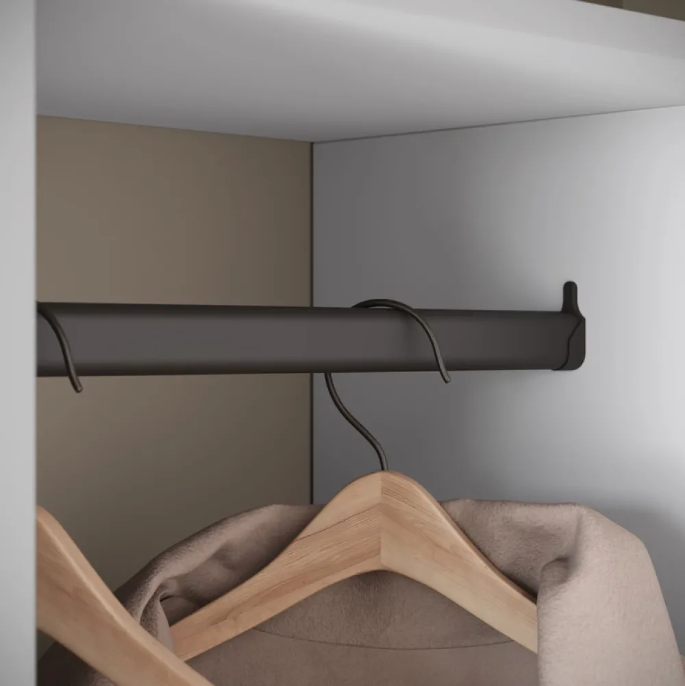 Garderoby>BRATEX Biała garderoba do przedpokoju z lustrem 90 cm DORANO nowoczesna biały