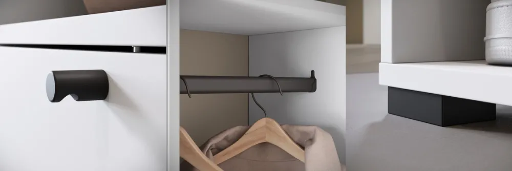 Garderoby>BRATEX Biała garderoba do przedpokoju z lustrem 90 cm DORANO nowoczesna biały