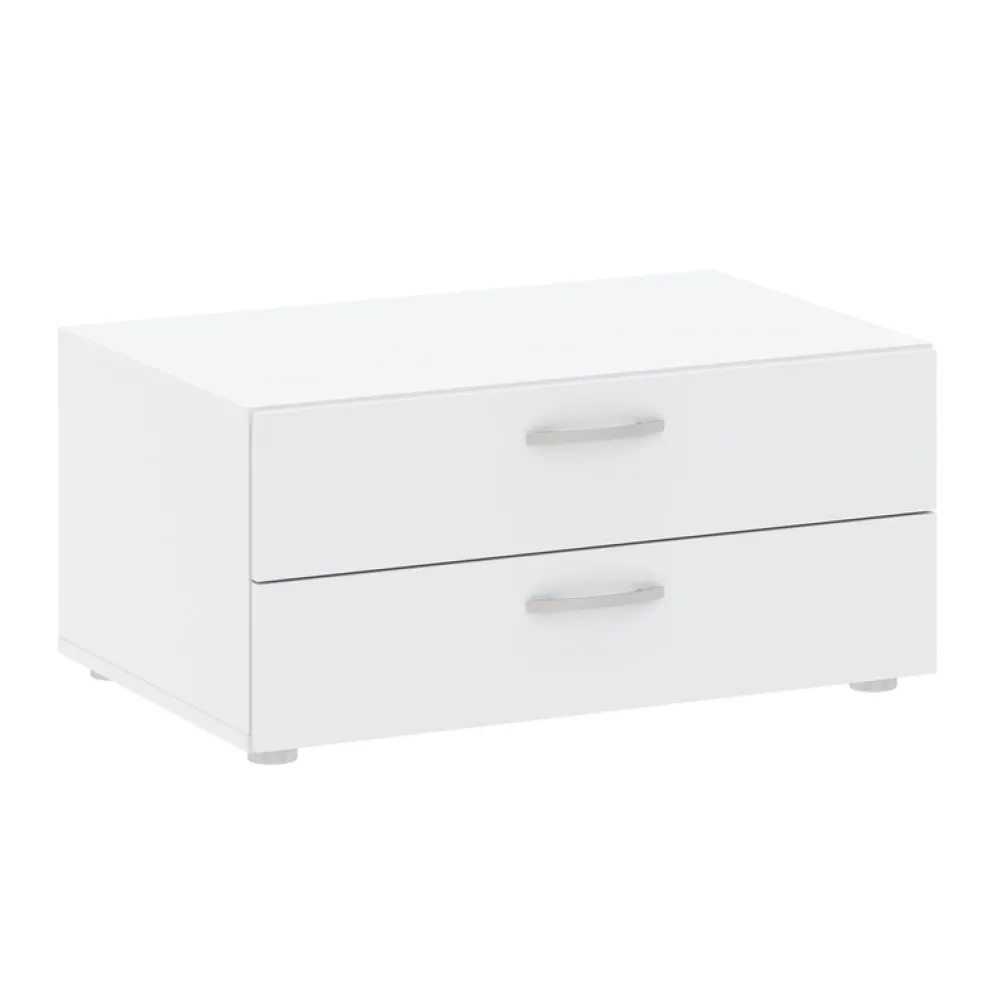 Komody>INTER MEBLE Biała komoda 74 cm do sypialni z szufladami BARENA biały