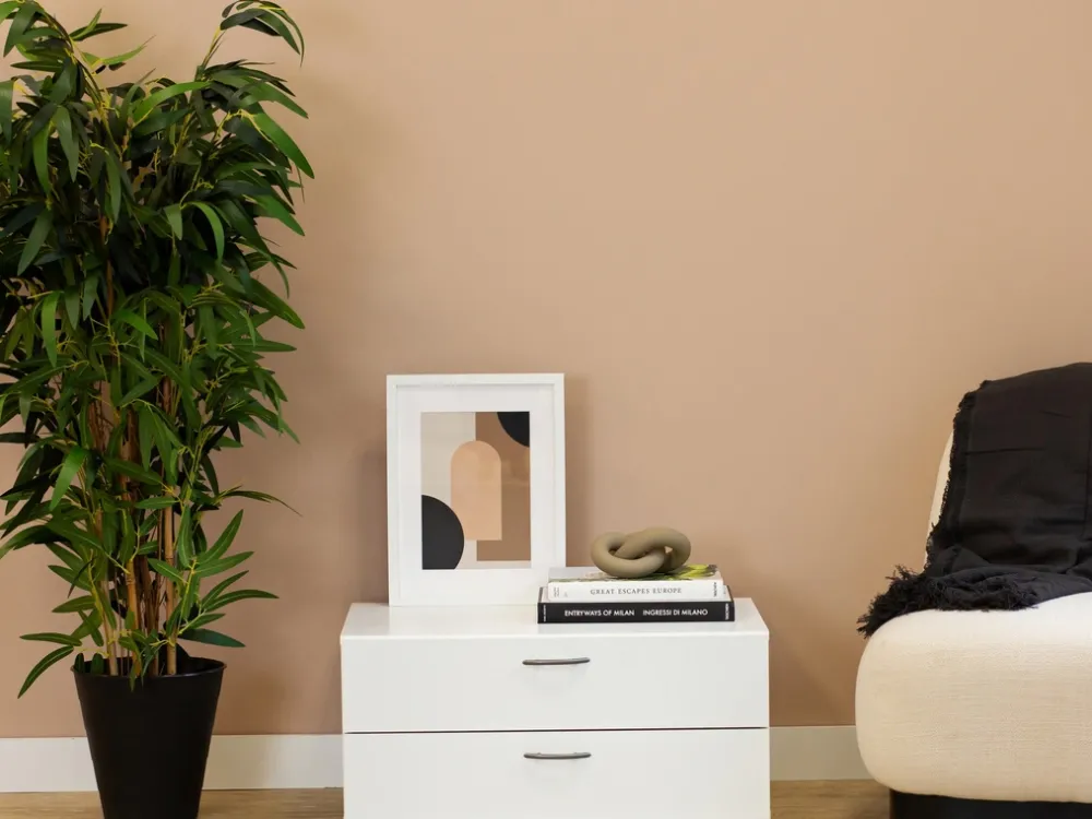 Komody>INTER MEBLE Biała komoda 74 cm do sypialni z szufladami BARENA biały