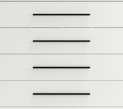 Zestawy Mebli Do Sypialni|Komody>GiB Meble Biała komoda 98 cm do sypialni z szufladami MAXIDO biały