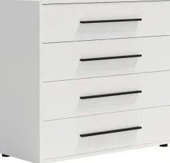 Zestawy Mebli Do Sypialni|Komody>GiB Meble Biała komoda 98 cm do sypialni z szufladami MAXIDO biały