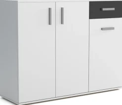 Komody>Meblohand Biała komoda do przedpokoju z szufladą JOVITA