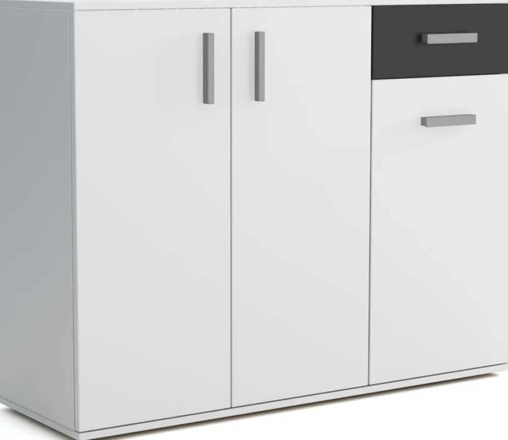 Komody>Meblohand Biała komoda do przedpokoju z szufladą JOVITA