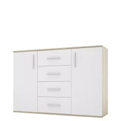 Komody>Meblohand Biała komoda do salonu 112 cm SIMPLE II