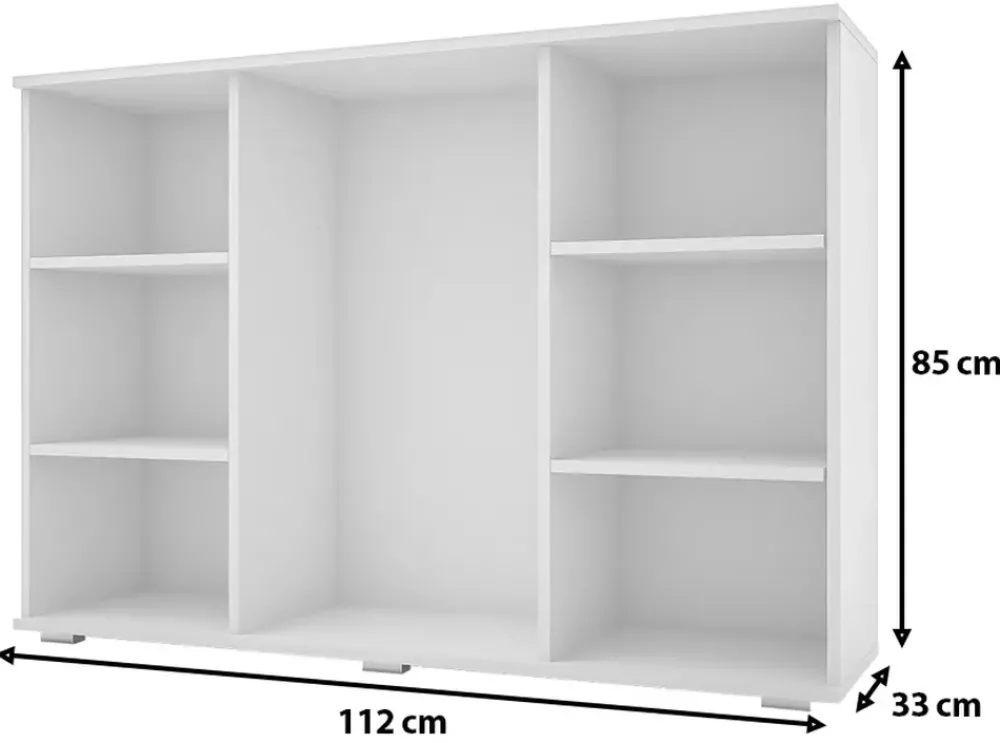 Komody>Meblohand Biała komoda do salonu 112 cm SIMPLE II