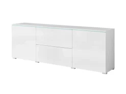 Komody></noscript>BRATEX Biała komoda do salonu nowoczesna VEXA z szufladami