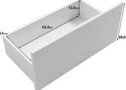 Komody></noscript>BRATEX Biała komoda do salonu nowoczesna VEXA z szufladami