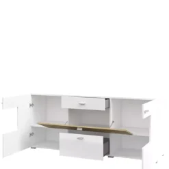 Zestawy Mebli Do Salonu|Komody>Helvetia Biała komoda do salonu z szufladami CAMBODE