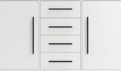 Zestawy Mebli Do Sypialni|Komody>GiB Meble Biała komoda do sypialni z szufladami 150 cm MAXIDO biały