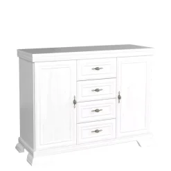 Zestawy Mebli Do Sypialni|Zestawy Mebli Do Salonu>GAŁA MEBLE Biała komoda drzwi szuflady KOLONIA sosna andersen