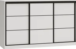 Komody>BROMARKT Biała komoda przesuwna 160 cm z szufladami do sypialni LOFT biały