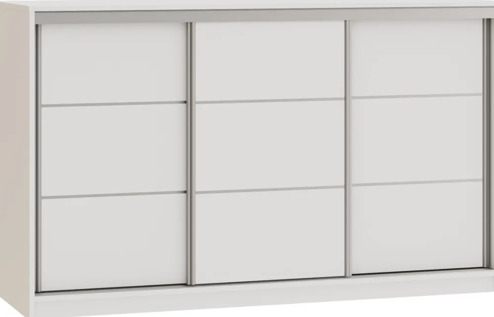 Komody>BROMARKT Biała komoda przesuwna 160 cm z szufladami i drążkami TOP biały