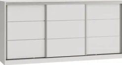 Komody>BROMARKT Biała komoda przesuwna z drążkiem i szufladami 200 cm TOP biały