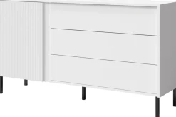 Komody|Zestawy Mebli Do Salonu>JUREK Biała komoda z szufladami do salonu 145 cm MALEZJA biały