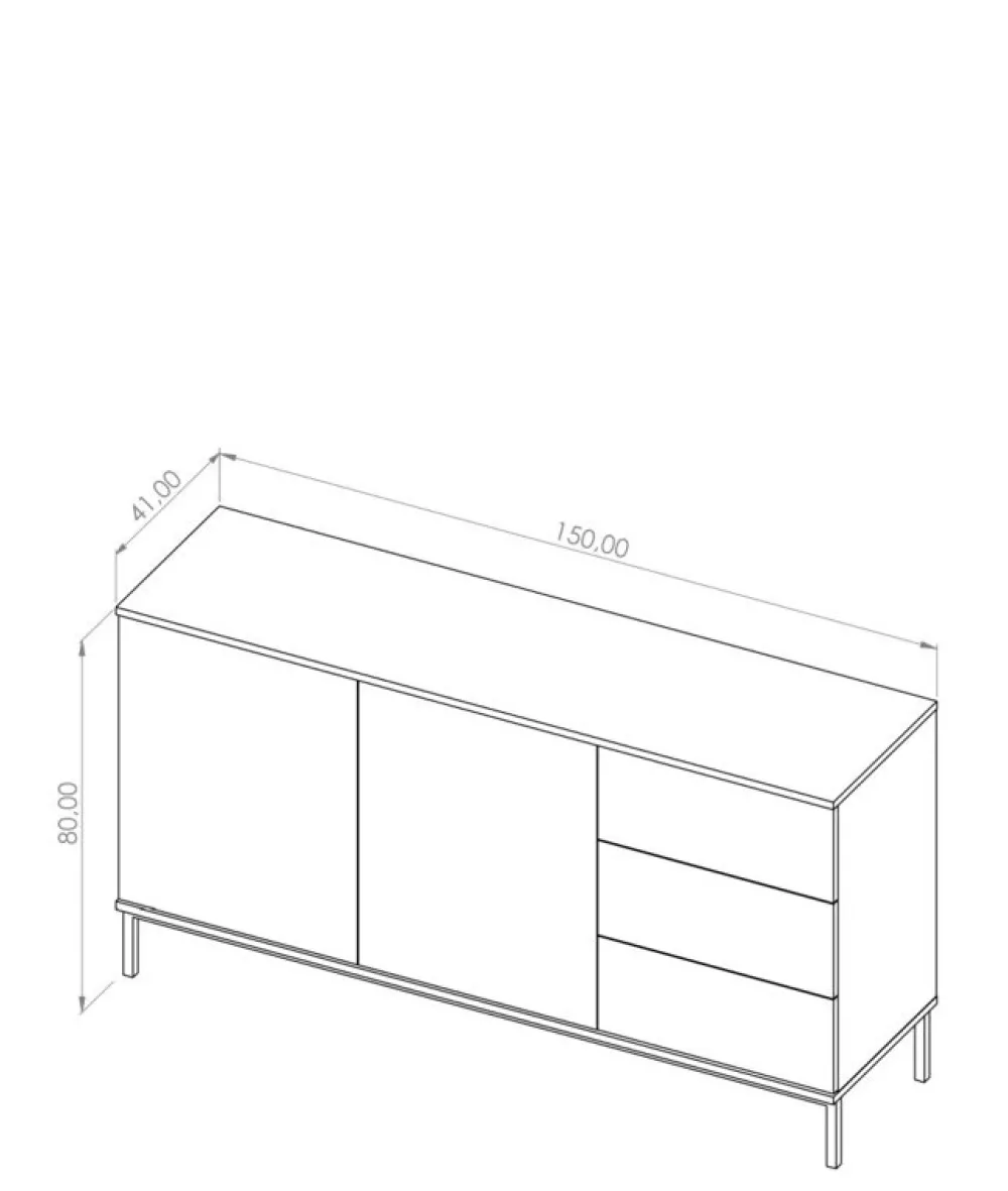 Komody|Zestawy Mebli Do Salonu>GiB Meble Biała Komoda z szufladami QUARTE biały