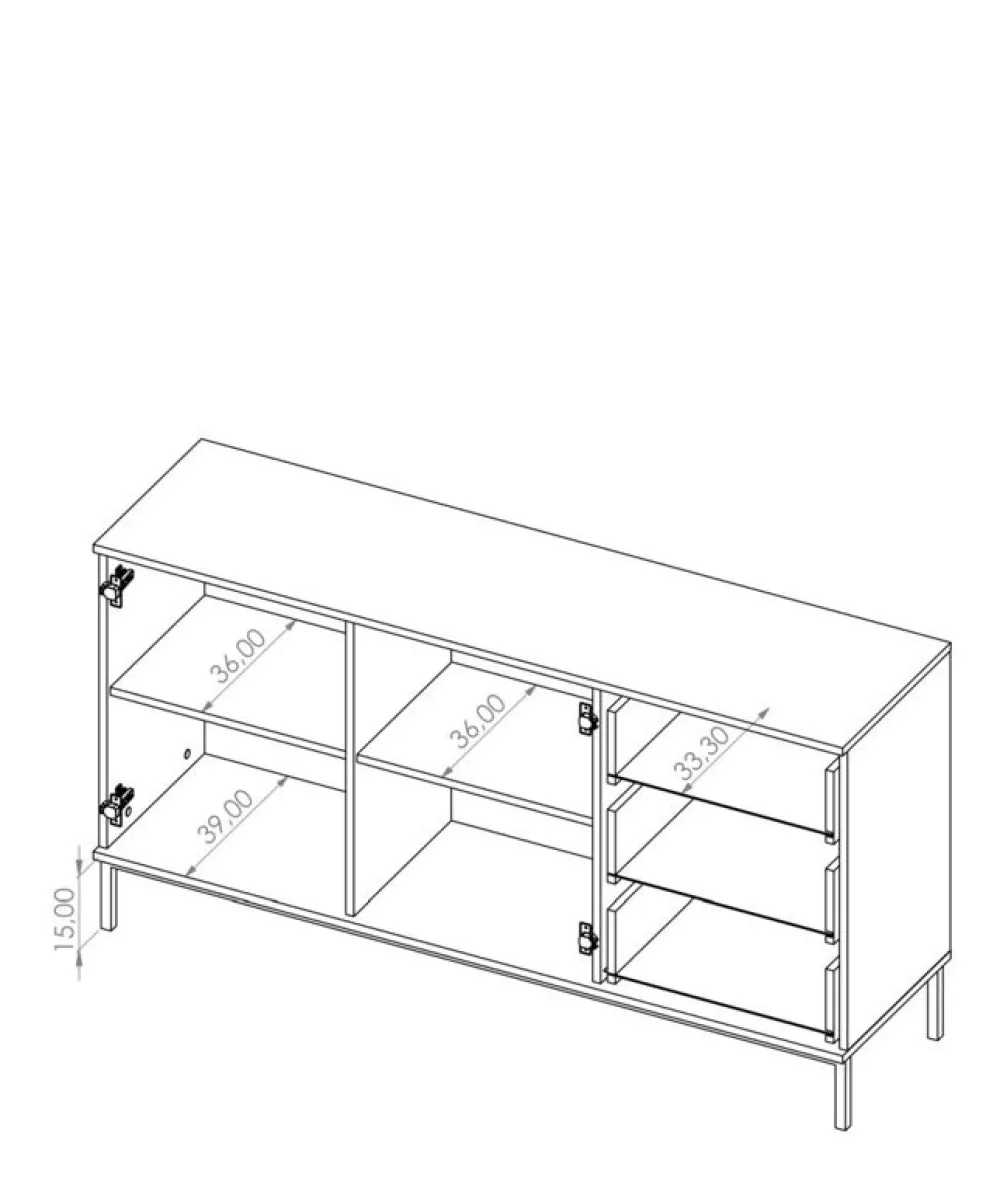 Komody|Zestawy Mebli Do Salonu>GiB Meble Biała Komoda z szufladami QUARTE biały