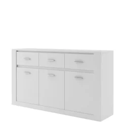 Zestawy Mebli Do Sypialni|Komody>lenart. Biała komoda z szufladami do sypialni 160 cm ARTI biały