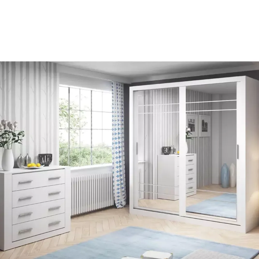 Zestawy Mebli Do Sypialni|Komody>lenart. Biała komoda z szufladami do sypialni 100 cm ARTI biały