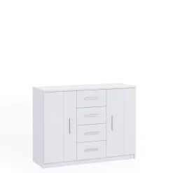 Zestawy Mebli Do Sypialni|Komody>GiB Meble Biała komoda z szufladami do sypialni BELLA biały