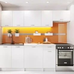 Meble Kuchenne>Stolkar Biała kuchnia z jasnym blatem MELA biały