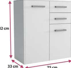Komody></noscript>Meblohand Biała mała komoda nowoczesna z szufladami 75 cm SAVONA biały