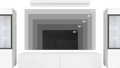 Meblościanki></noscript>BRATEX Biała meblościanka do nowoczesnego salonu VELLORE XL połysk