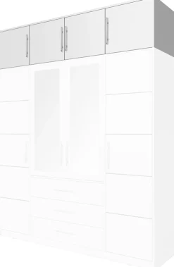 Pozostałe|Akcesoria Do Szaf>Stolar Biała nadstawka czterodrzwiowa do szafy 196 cm BILL biały