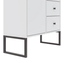 Komody>INTER MEBLE Biała nowoczesna komoda 115 cm z szufladami LAMORI biały