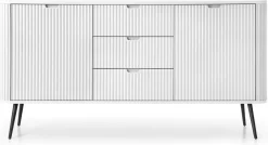 Zestawy Mebli Do Salonu|Komody>PIASKI Biała nowoczesna komoda z szufladami 168 cm do salonu ZENIT biały