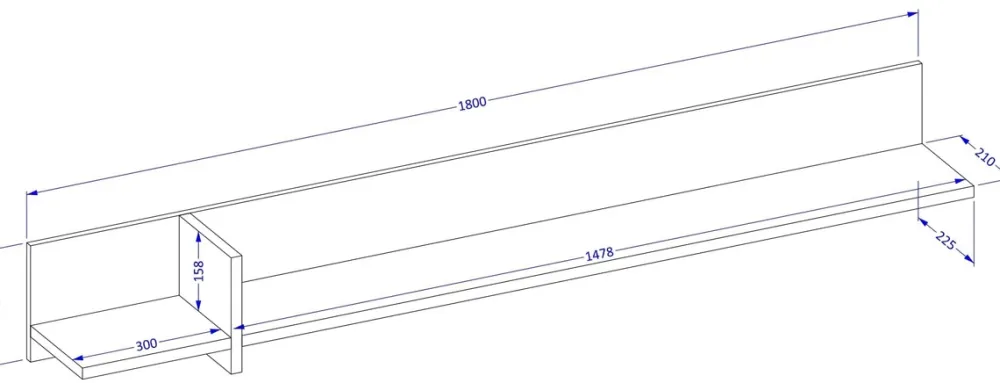 Zestawy Mebli Do Sypialni|Półki>Helvetia Biała nowoczesna półka na książki 180 cm CROSS biały