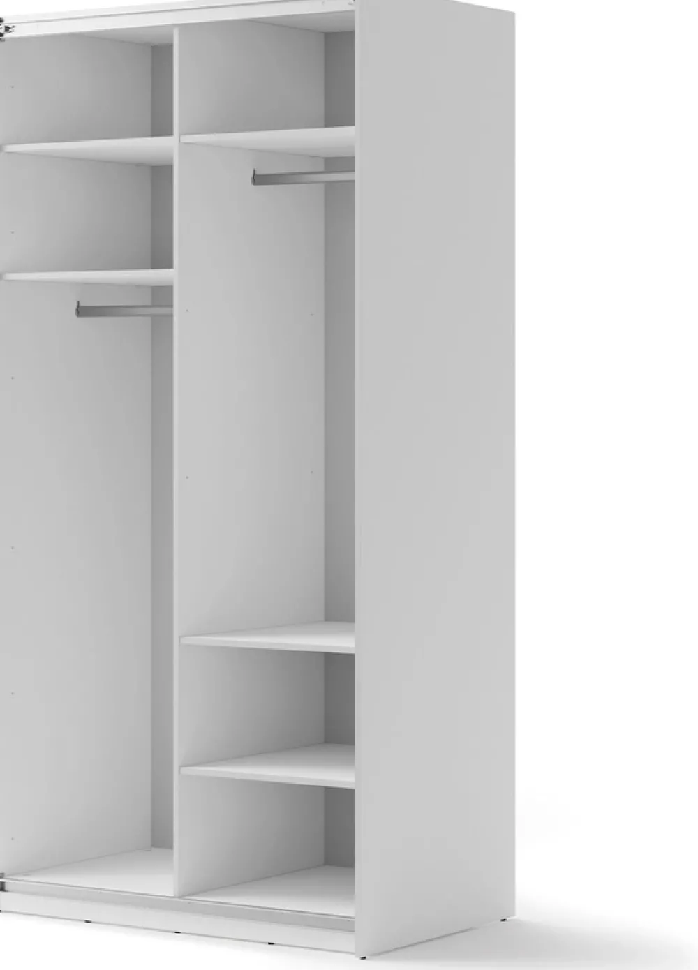 Zestawy Mebli Do Przedpokoju|Szafy Dwudrzwiowe>lenart. Biała nowoczesna szafa przesuwna z lustrem 120 cm MAXI