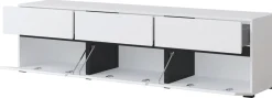 Zestawy Mebli Do Sypialni|Szafki Rtv>Helvetia Biała nowoczesna szafka RTV pod telewizor 180 cm CROSS