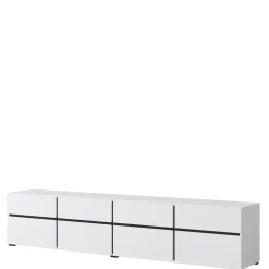 Zestawy Mebli Do Sypialni|Szafki Rtv>Helvetia Biała nowoczesna szafka RTV pod telewizor 225 cm CROSS