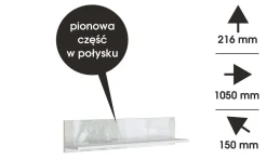 Meble Dla Dzieci|Zestawy Mebli Do Salonu>BROMARKT Biała półka wisząca 105 cm PREMIUM biały