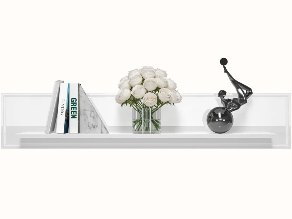 Półki>ML Meble Biała półka wisząca na książki do salonu GOLDIN