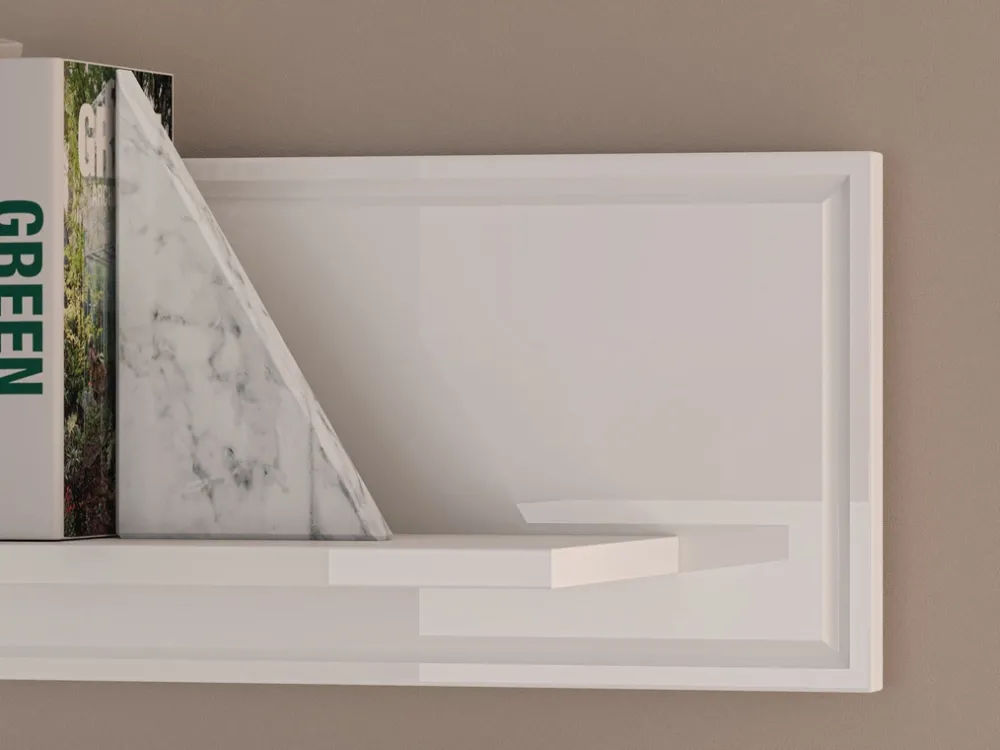 Półki>ML Meble Biała półka wisząca na książki do salonu GOLDIN