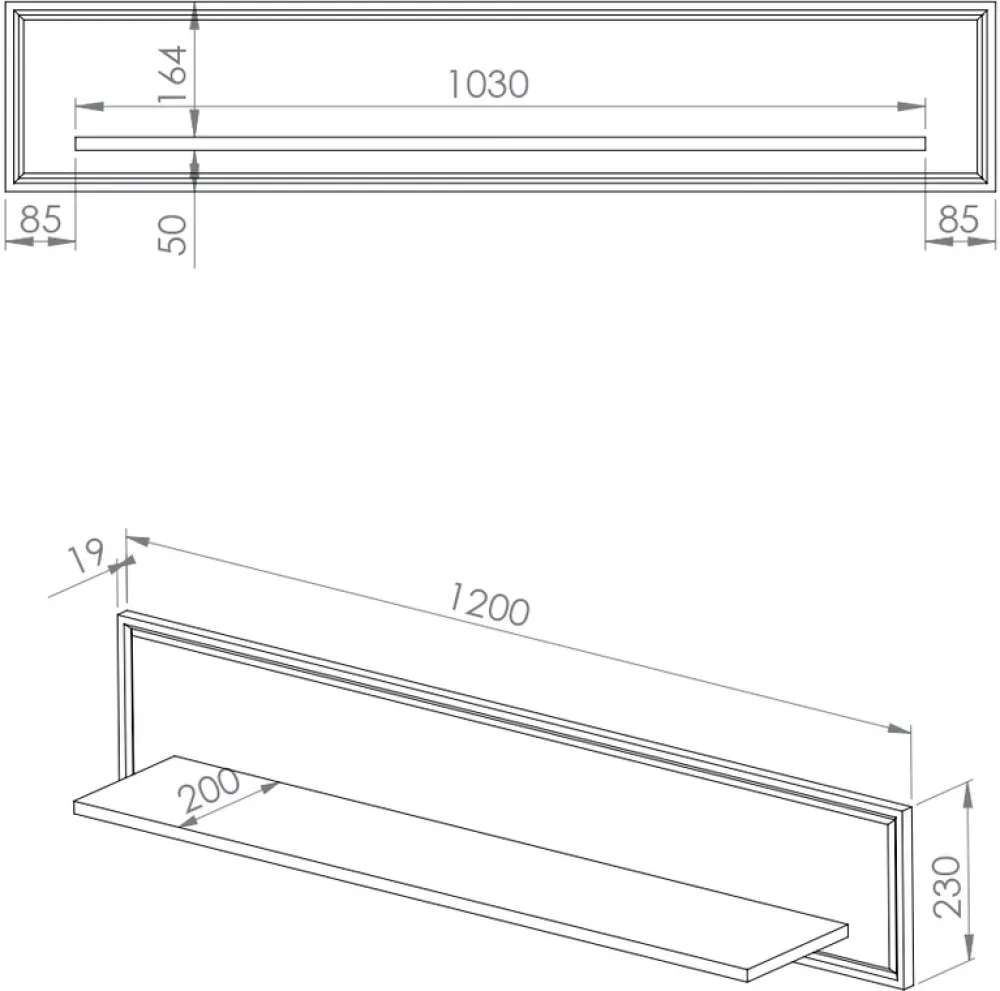 Półki>ML Meble Biała półka wisząca na książki do salonu GOLDIN