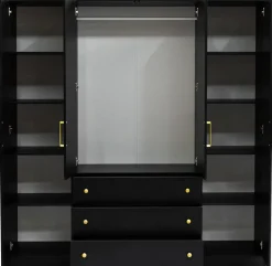 Meble Młodzieżowe|Zestawy Mebli Do Przedpokoju>Stolar Biała szafa 196 cm do sypialni w stylu retro PRESTO biały