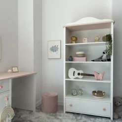 Meble Dla Dzieci|Meble Młodzieżowe></noscript>lenart. Biała szafa do pokoju dziecięcego szuflada drążek 85 cm LUNA