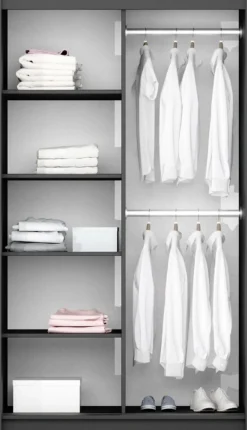 Meble Dla Dzieci|Zestawy Mebli Do Przedpokoju>Stolar Biała szafa przesuwna 120 cm VASCO z półkami i drążkami biały