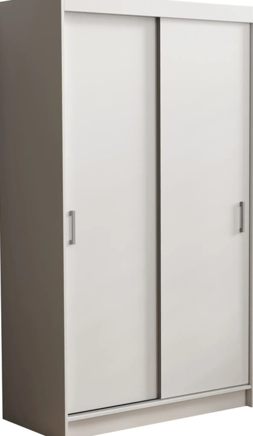 Meble Dla Dzieci|Meble Młodzieżowe>Meblohand Biała szafa przesuwna 100 cm z półkami NASTE drążek biały