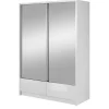 Szafy Dwudrzwiowe|Szafy Z Lustrem>PIASKI Biała szafa przesuwna z lustrami ARIEL