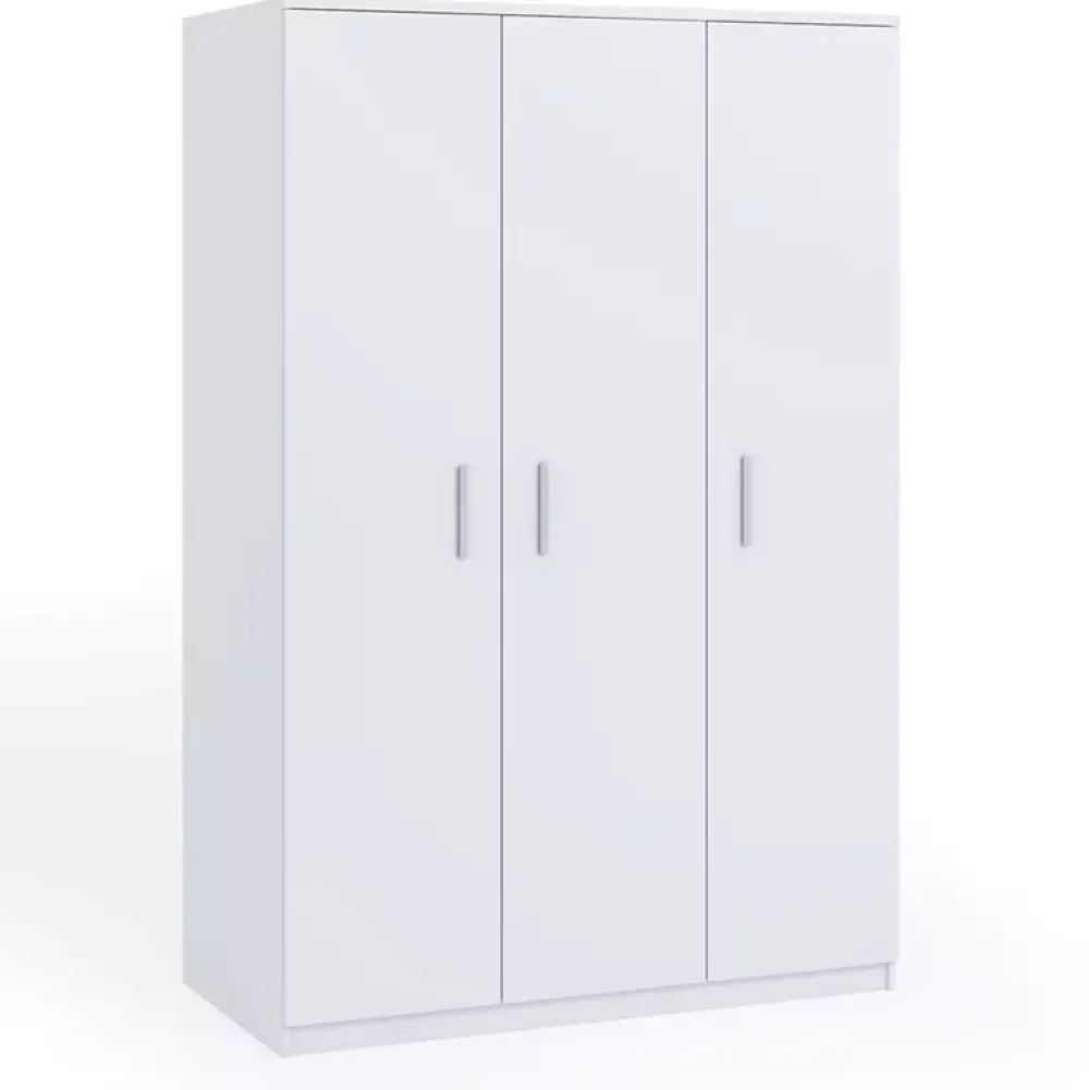 Zestawy Mebli Do Sypialni|Szafy Trzydrzwiowe>GiB Meble Biała szafa uchylna 135 cm BELLA biały